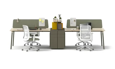 Pen 4P+ · 320 cm etajerli workstation · Çalışma istasyonları
